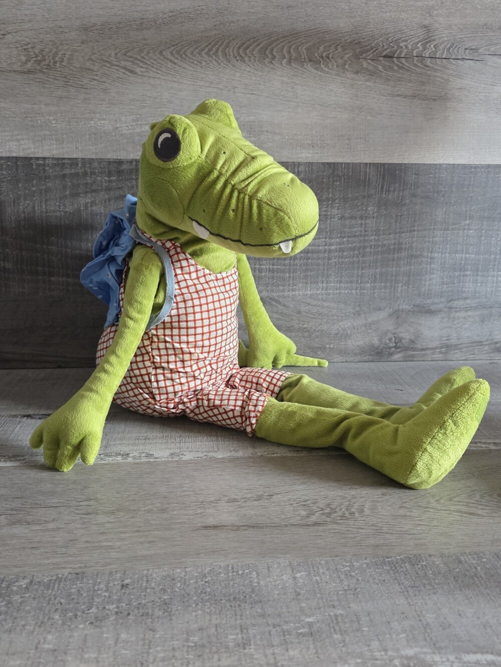 Ikea Crocodile Alligator Plush Bedtime Buddy Backpack Fabler Krokodil b273